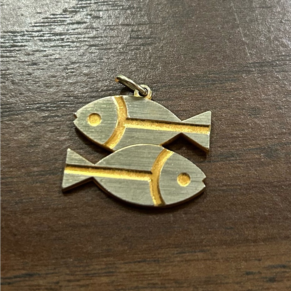 Vintage Pisces charm for necklace